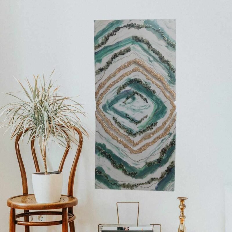 3PC GEODE WALL ART