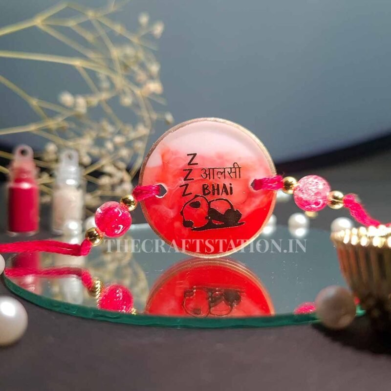 QUIRKY SLANG RED RESIN RAKHI - Image 5