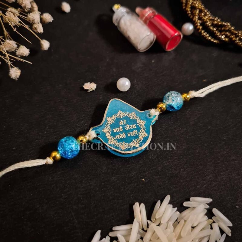 QUIRKY SLANG BLUE RESIN RAKHI - Image 5