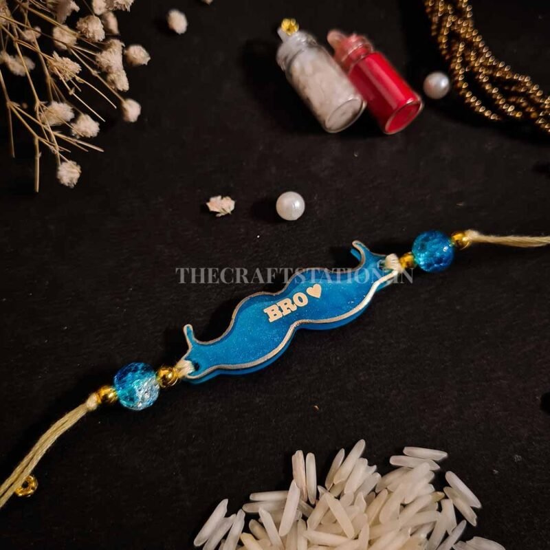 QUIRKY SLANG BLUE RESIN RAKHI - Image 8
