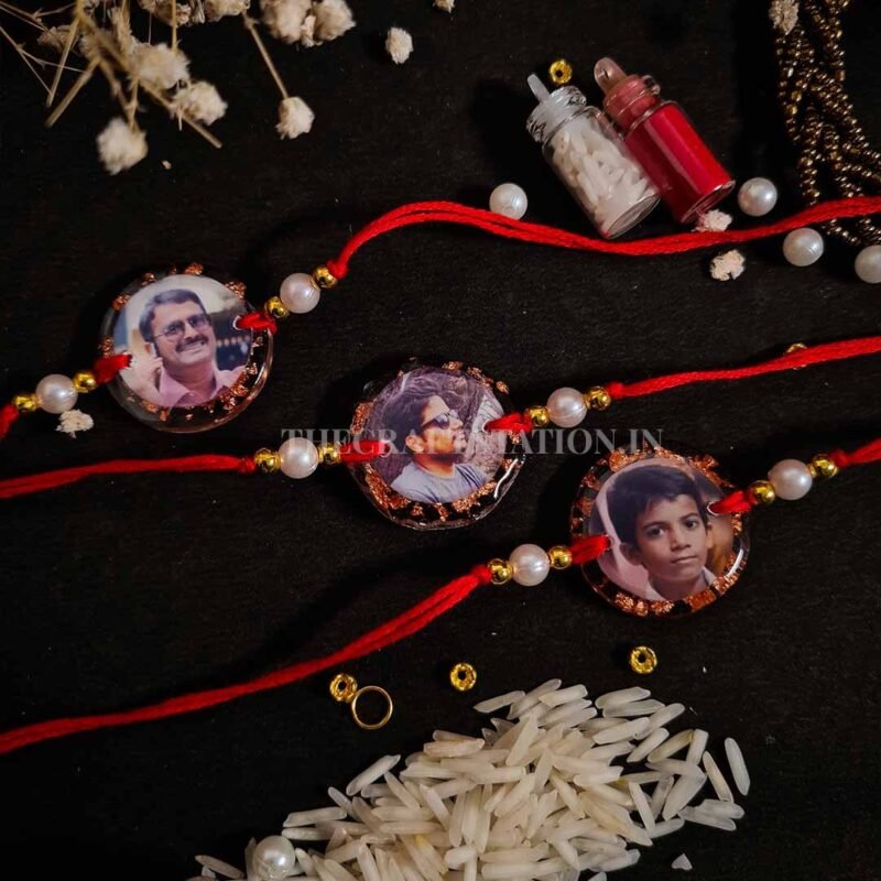 RESIN PHOTO RAKHI WITH KEYCHAIN ATTACHMENTS - Image 6