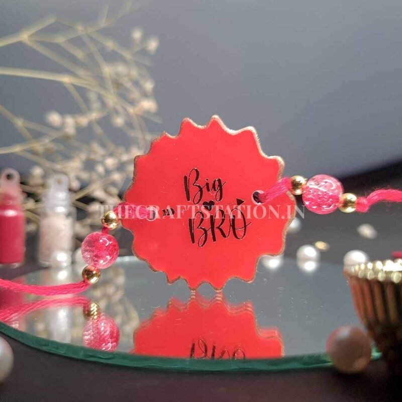 QUIRKY SLANG RED RESIN RAKHI - Image 2