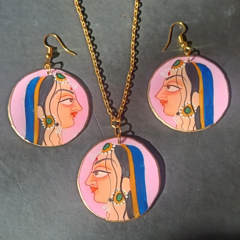 BASOLI RESIN EARING PENDANT SET - Image 2
