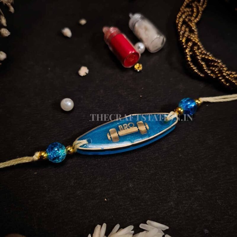 QUIRKY SLANG BLUE RESIN RAKHI - Image 10
