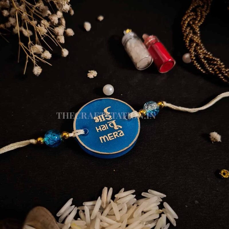QUIRKY SLANG BLUE RESIN RAKHI - Image 15