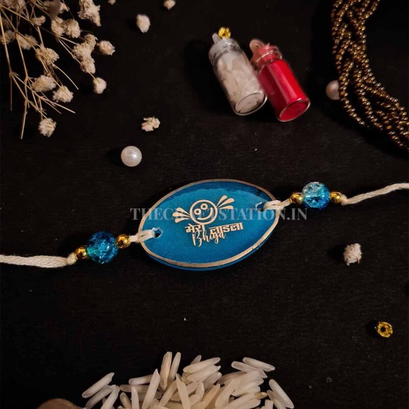 QUIRKY SLANG BLUE RESIN RAKHI - Image 16
