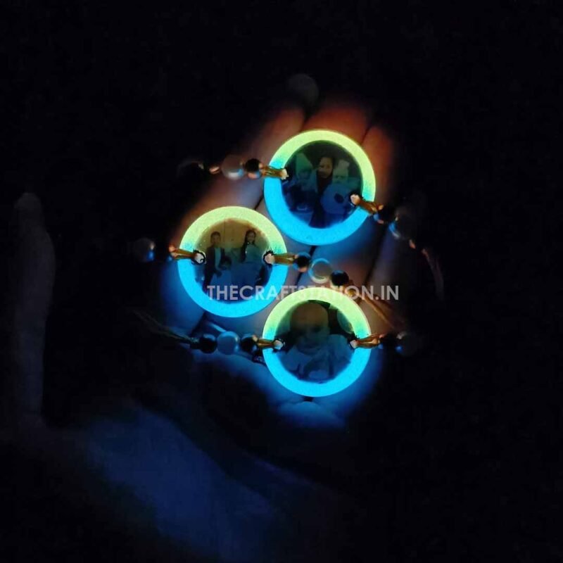 RESIN PHOTO RAKHI WITH KEYCHAIN ATTACHMENTS - Image 4