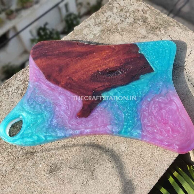 RESIN WOOD SERVING PLATTER