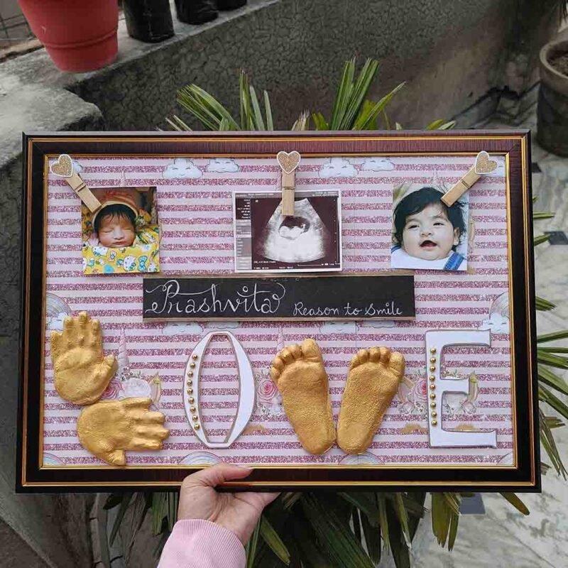 Baby Footprint and Handprint Keepsake