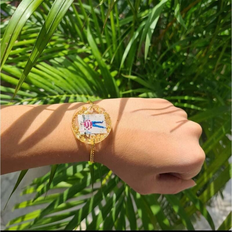 RESIN PHOTO RAKHI WITH KEYCHAIN ATTACHMENTS