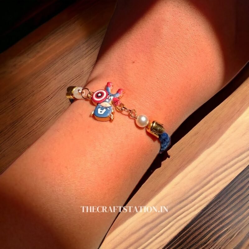 SPIDERMAN, AVENGERS AND DOREMON Adjustable Bracelet/Rakhi (blue)